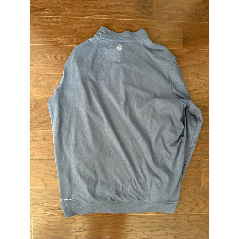 Peter Millar Navy and Light Blue 1/4 Zip Pullover XXL Branded - Picture 7 of 9